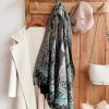 Xale Tibetano com Borlas e Flor de Caju Tibetan Cashew Flower Tassel Shawl