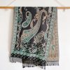 Xale Tibetano com Borlas e Flor de Caju Tibetan Cashew Flower Tassel Shawl