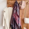 Xale Tibetano com Borlas e Flor de Caju Tibetan Cashew Flower Tassel Shawl