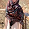 Xale Tibetano com Borlas e Flor de Caju Tibetan Cashew Flower Tassel Shawl