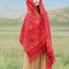 Xale Tibetano com Borlas e Flor de Caju Tibetan Cashew Flower Tassel Shawl