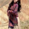 Chal envolvente con estampado de flores de anacardo tibetano Tibetan Cashew Flowers Shawl Wrap