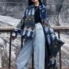 Chale Tibetano con Patrón Geométrico Clásico Tibetan Classic Geometry Pattern Shawl