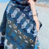 Chale Tibetano con Patrón Geométrico Clásico Tibetan Classic Geometry Pattern Shawl