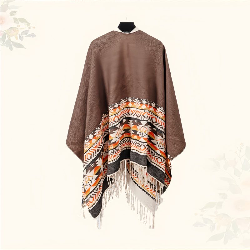Chale Tibetano con Geometría Colorida Tibetan Colorful Geometry Shawl