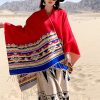 Chale Tibetano con Geometría Colorida Tibetan Colorful Geometry Shawl