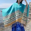 Chale Tibetano con Geometría Colorida Tibetan Colorful Geometry Shawl