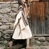 Chale Tibetano con Franjas de Colores y Borlas Tibetan Colorful Striped Tassel Shawl