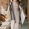 Chale Tibetano con Franjas de Colores y Borlas Tibetan Colorful Striped Tassel Shawl