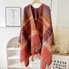Chale Tibetano de Rayas Onduladas y Colores Vibrantes Tibetan Colorful Wavy Striped Shawl