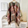 Chale Tibetano de Rayas Onduladas y Colores Vibrantes Tibetan Colorful Wavy Striped Shawl