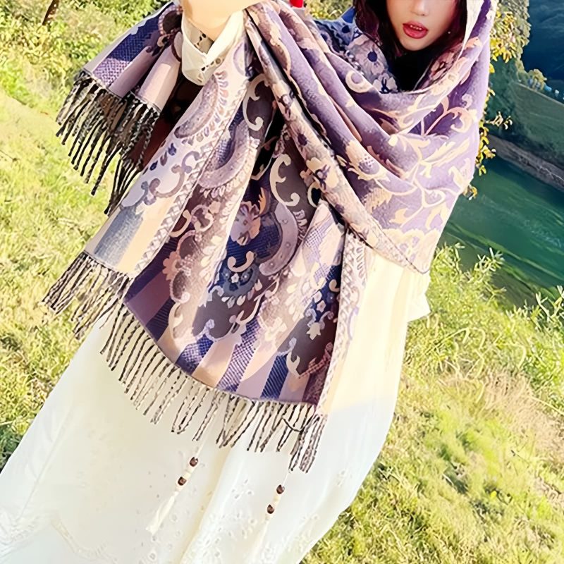 Bufanda Envolvente de Diseño Tibetano Tibetan Design Travel Wrap Scarf