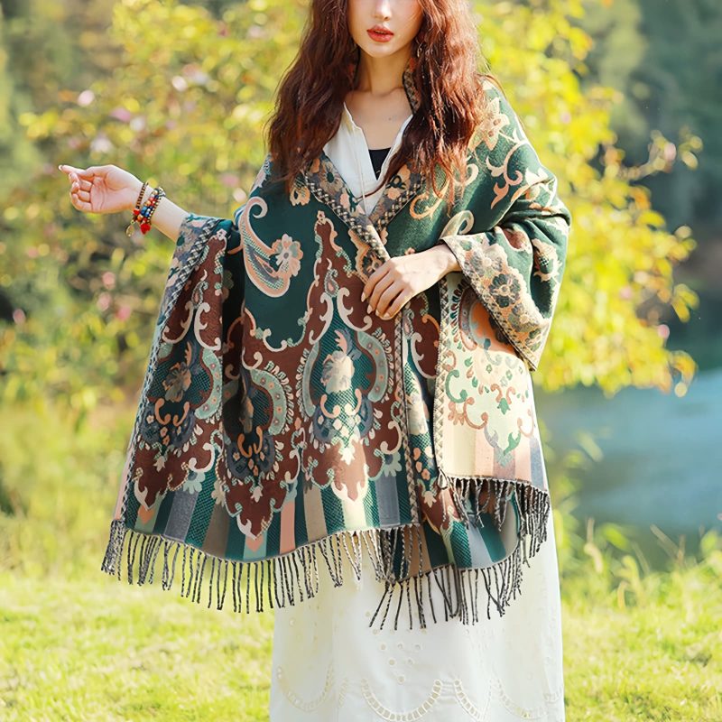 Bufanda Envolvente de Diseño Tibetano Tibetan Design Travel Wrap Scarf