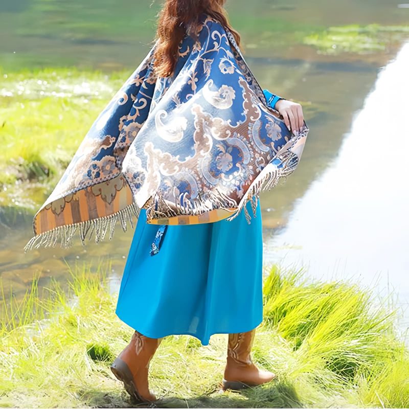 Bufanda Envolvente de Diseño Tibetano Tibetan Design Travel Wrap Scarf