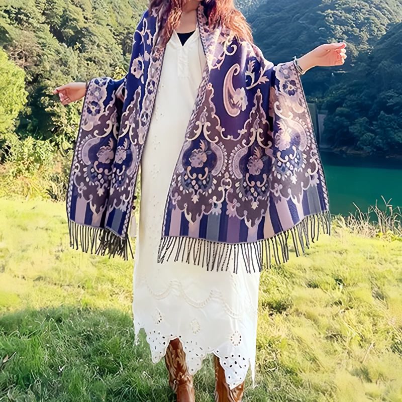 Bufanda Envolvente de Diseño Tibetano Tibetan Design Travel Wrap Scarf