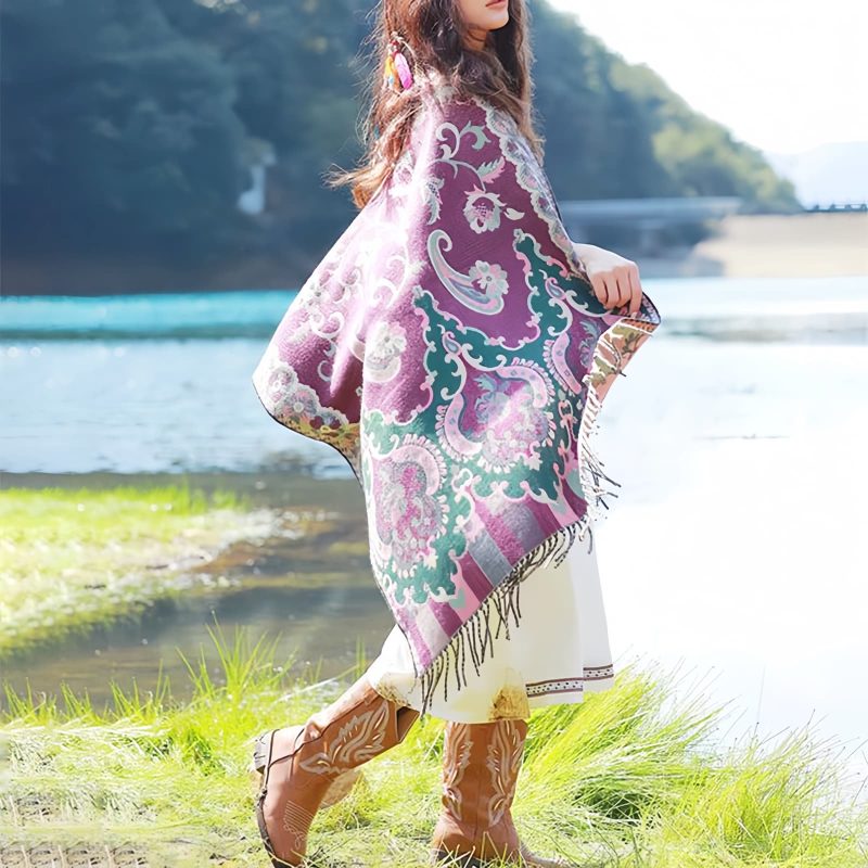 Bufanda Envolvente de Diseño Tibetano Tibetan Design Travel Wrap Scarf