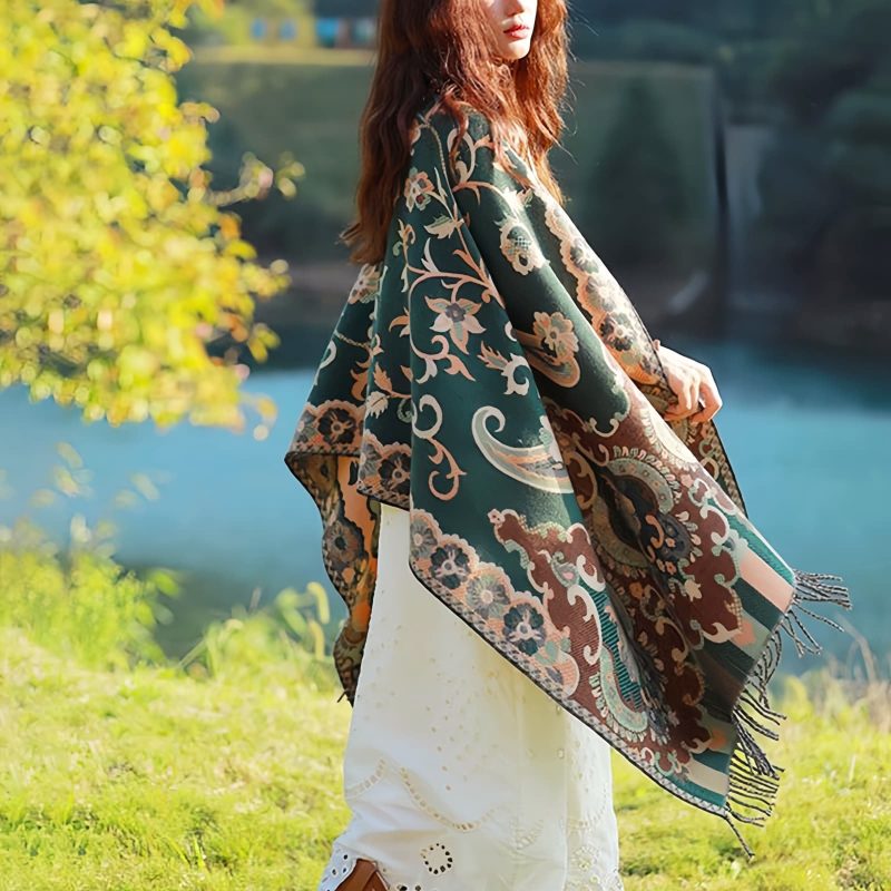 Bufanda Envolvente de Diseño Tibetano Tibetan Design Travel Wrap Scarf