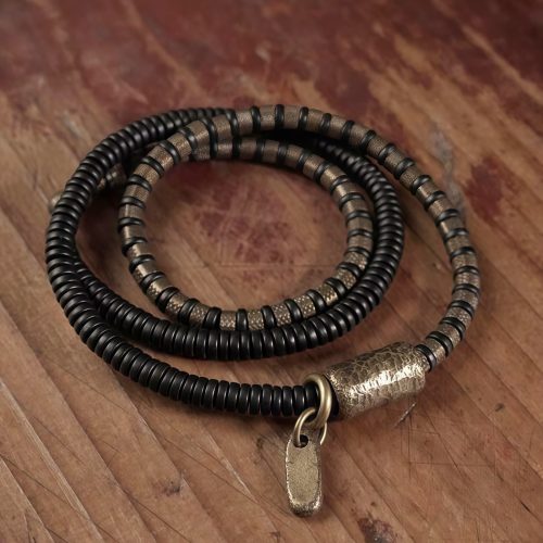 Pulsera Tibetana de Madera de Ébano y Cobre de Múltiples Capas para la Sanación Pulsera Tibetana de Madera de Ébano y Cobre de Múltiples Capas para la Sanación