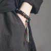 Pulsera Mala de Paz de Madera de Ébano Tibetano y Cobre Tibetan Ebony Wood Copper Peace Mala Bracelet