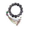Pulsera Mala de Paz de Madera de Ébano Tibetano y Cobre Tibetan Ebony Wood Copper Peace Mala Bracelet