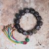 Pulsera Mala de Paz de Madera de Ébano Tibetano y Cobre Tibetan Ebony Wood Copper Peace Mala Bracelet
