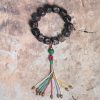 Pulsera Mala de Paz de Madera de Ébano Tibetano y Cobre Tibetan Ebony Wood Copper Peace Mala Bracelet