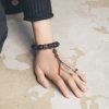 Pulsera Mala de Paz de Madera de Ébano Tibetano y Cobre Tibetan Ebony Wood Copper Peace Mala Bracelet