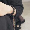 Pulsera Mala de Paz de Madera de Ébano Tibetano y Cobre Tibetan Ebony Wood Copper Peace Mala Bracelet
