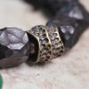 Pulsera Mala de Paz de Madera de Ébano Tibetano y Cobre Tibetan Ebony Wood Copper Peace Mala Bracelet
