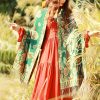 Chal Chalina con Estampado de Hojas Florales Tibetanas Tibetan Floral Leaves Pattern Shawl