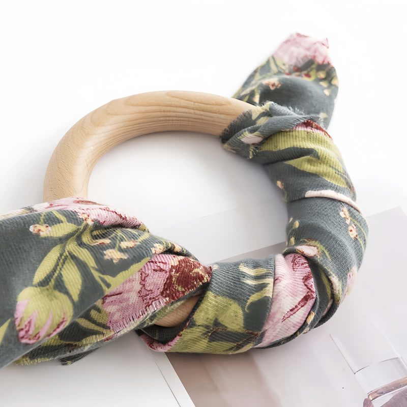 Chal Tibético con Estampado de Flores en Flor Tibetan Shawl Blooming Flowers Print Scarf