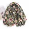 Chal Tibético con Estampado de Flores en Flor Tibetan Shawl Blooming Flowers Print Scarf