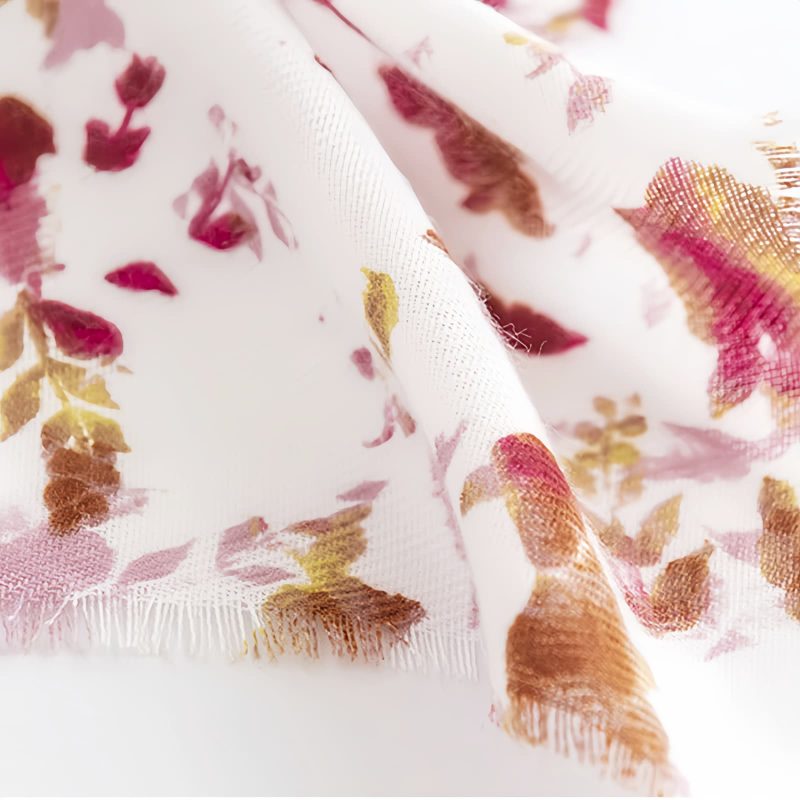 チベットフラワーウィンターショールラップ Tibetan Floral Winter Shawl Wrap