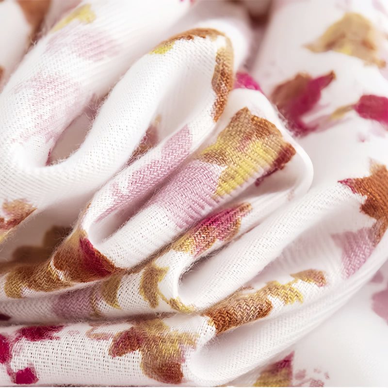 チベットフラワーウィンターショールラップ Tibetan Floral Winter Shawl Wrap
