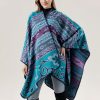 Chalina Tibetana con Diseño Floral Geométrico Tibetan Geometric Floral Design Shawl