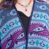 Chalina Tibetana con Diseño Floral Geométrico Tibetan Geometric Floral Design Shawl