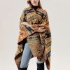 Chalina Tibetana con Diseño Floral Geométrico Tibetan Geometric Floral Design Shawl