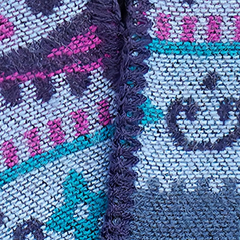 Chalina Tibetana con Diseño Floral Geométrico Tibetan Geometric Floral Design Shawl