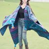 Chalina Tibetana con Diseño Floral Geométrico Tibetan Geometric Floral Design Shawl