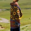 Chal Chal de Patrón Geométrico Tibetano Tibetan Geometric Pattern Shawl
