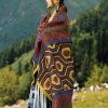 Chal Chal de Patrón Geométrico Tibetano Tibetan Geometric Pattern Shawl