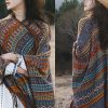 Xale Geométrico Tibetano com Franjas Tibetan Geometric Tassel Shawl