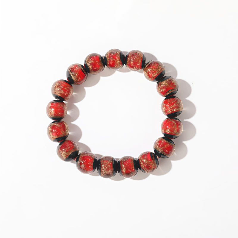 Gelang Kekayaan Keberuntungan Kaca Liuli Tibet Tibetan Liuli Glass Luck Wealth Bracelet