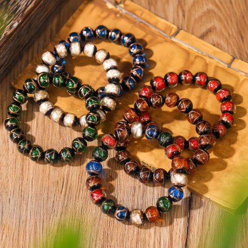 Tibetanisches Liuli-Glas Glücks- und Wohlstands-Armband Tibetanisches Liuli-Glas Glücks- und Wohlstands-Armband