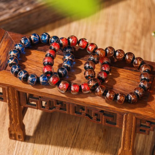 Tibetanisches Liuli-Glas Glücks- und Wohlstands-Armband Tibetanisches Liuli-Glas Glücks- und Wohlstands-Armband
