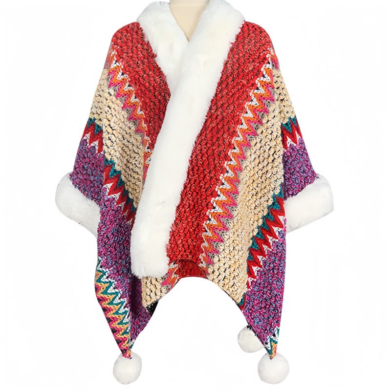 Chal Tibetano de Rayas Multicolores Tibetan Multicolored Striped Shawl