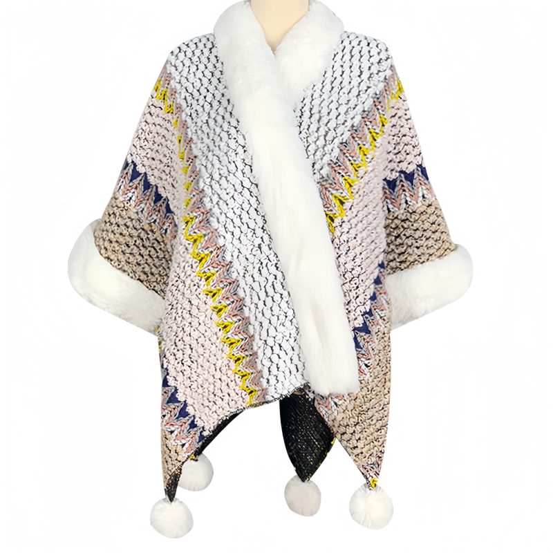 Chal Tibetano de Rayas Multicolores Tibetan Multicolored Striped Shawl