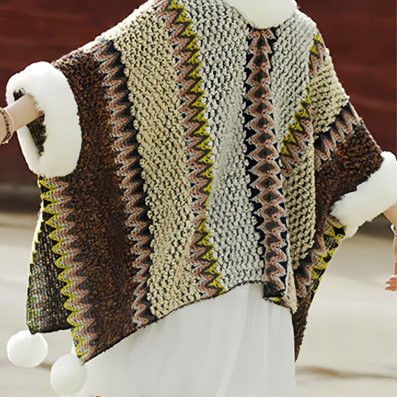 Chal Tibetano de Rayas Multicolores Tibetan Multicolored Striped Shawl