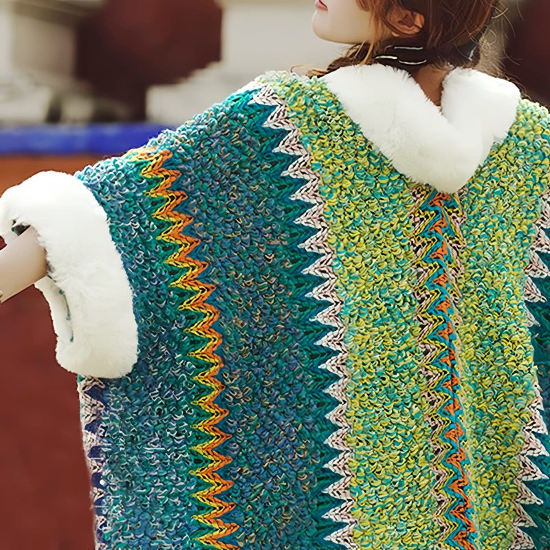 Chal Tibetano de Rayas Multicolores Tibetan Multicolored Striped Shawl