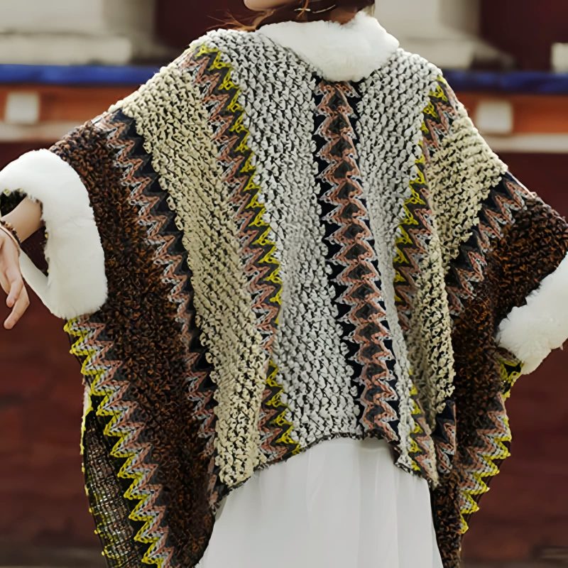 Chal Tibetano de Rayas Multicolores Tibetan Multicolored Striped Shawl
